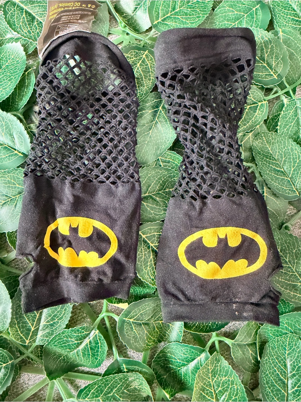 Batman Women  Black & Yellow Fishnet  by DC Comics